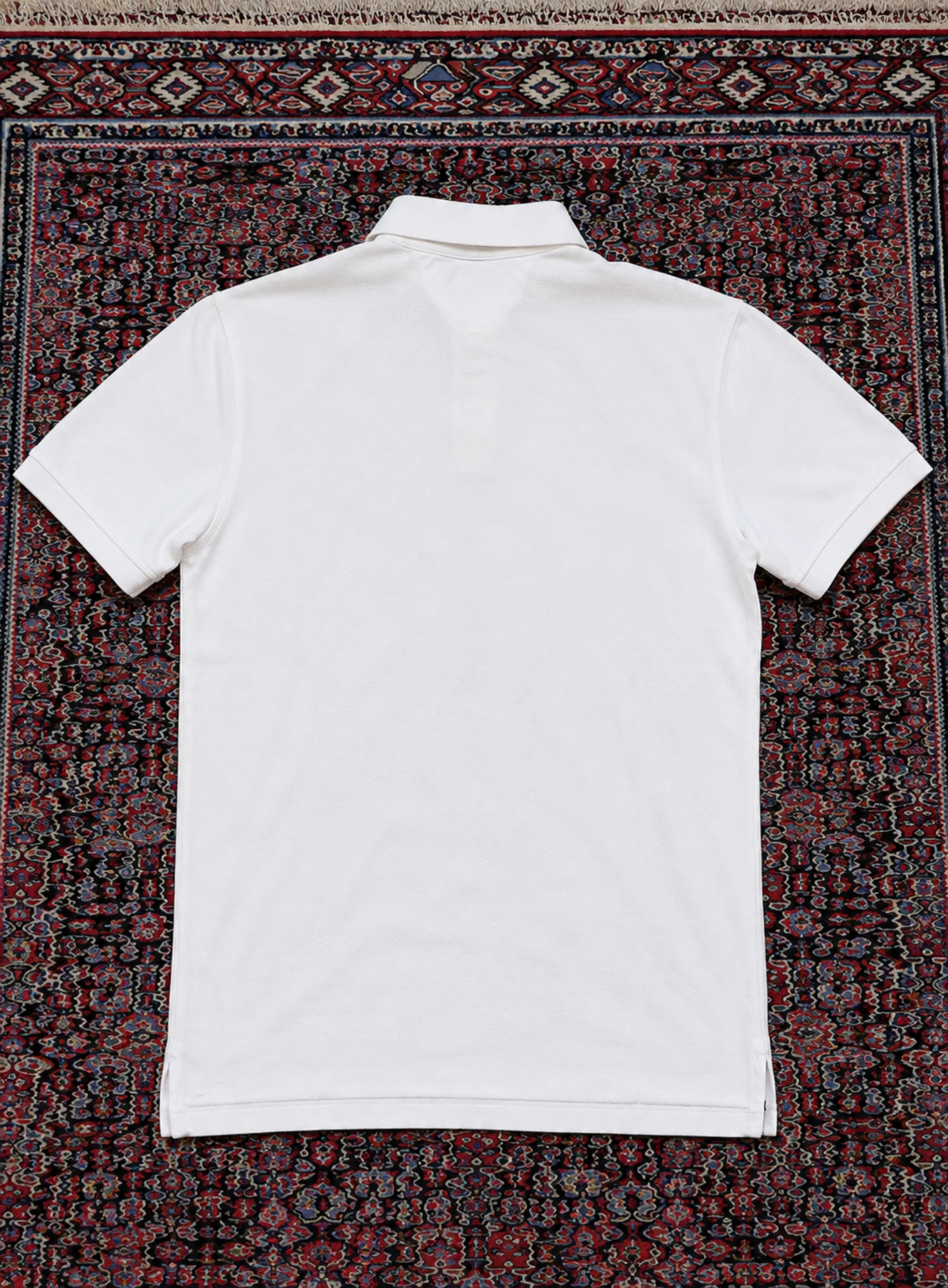 Tommy Hilfiger Polo Masculino Branco Tamanho M Logo Bordado Casual Old Money Preppy – photo 2